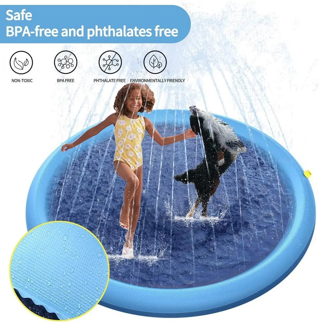 PetSplash Interactive Wasserpad – Refrescante y divertido para los días calurosos de verano con su mascota