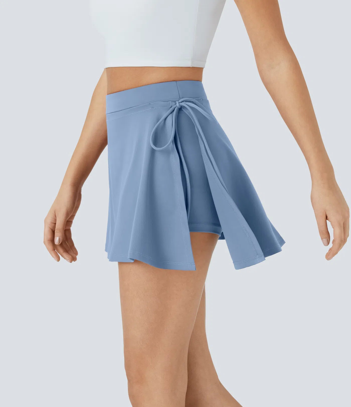 Softlyzero CoolTouch Skirt - Airy 2-in-1 mini skirt with pockets & tie belt