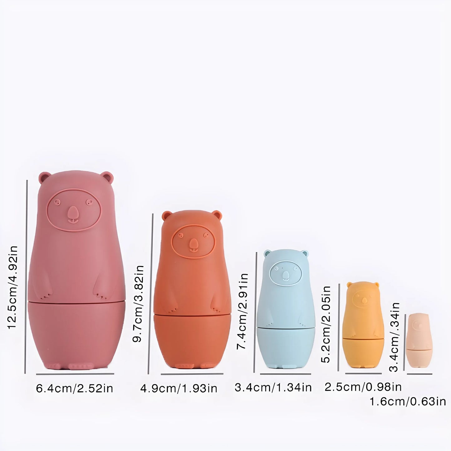 SiliconeNest – Muñecas apilables de silicona para fomentar la motricidad fina