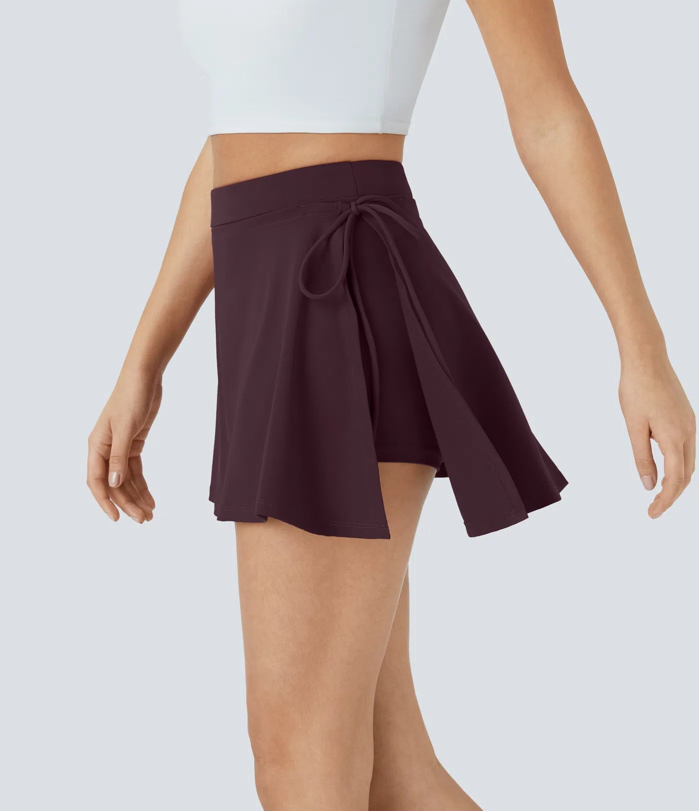 Softlyzero CoolTouch Skirt - Airy 2-in-1 mini skirt with pockets & tie belt