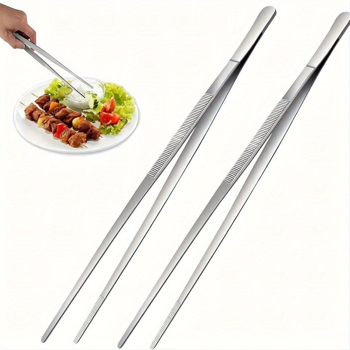 FEUERFEST - Multifunctional Grill Tongs 25 cm for Picnics and Home Kitchens