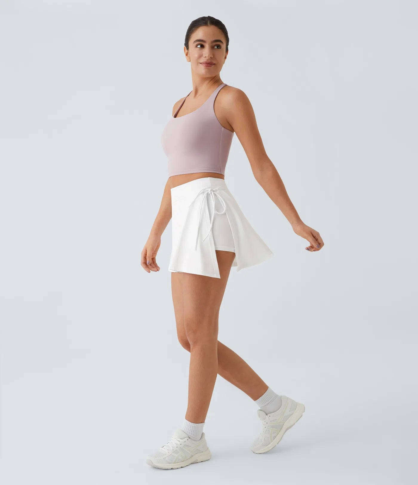 Softlyzero CoolTouch Skirt - Airy 2-in-1 mini skirt with pockets & tie belt
