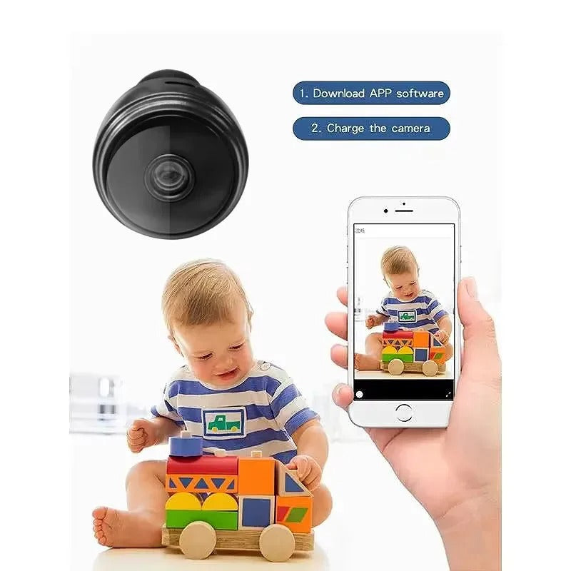 MINICAM 1080P - Compact security camera with night vision & app control