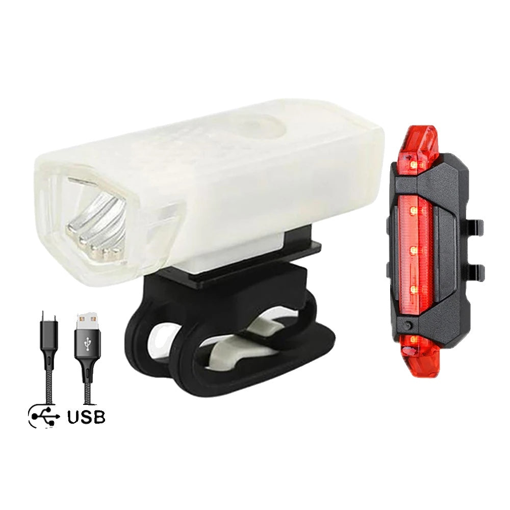 Variant image for Wiederaufladbares USB Fahrradlicht LED mit 3 Modi, IPX4 Wasserdicht und Einfache Installation-1