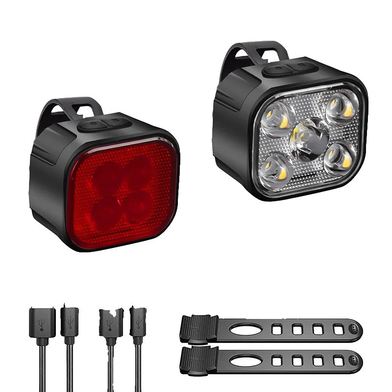 Variant image for Wiederaufladbare Fahrradlichter Set - Helle LED Fahrradbeleuchtung mit USB-C, Wasserdicht, Front- und Rücklicht-3