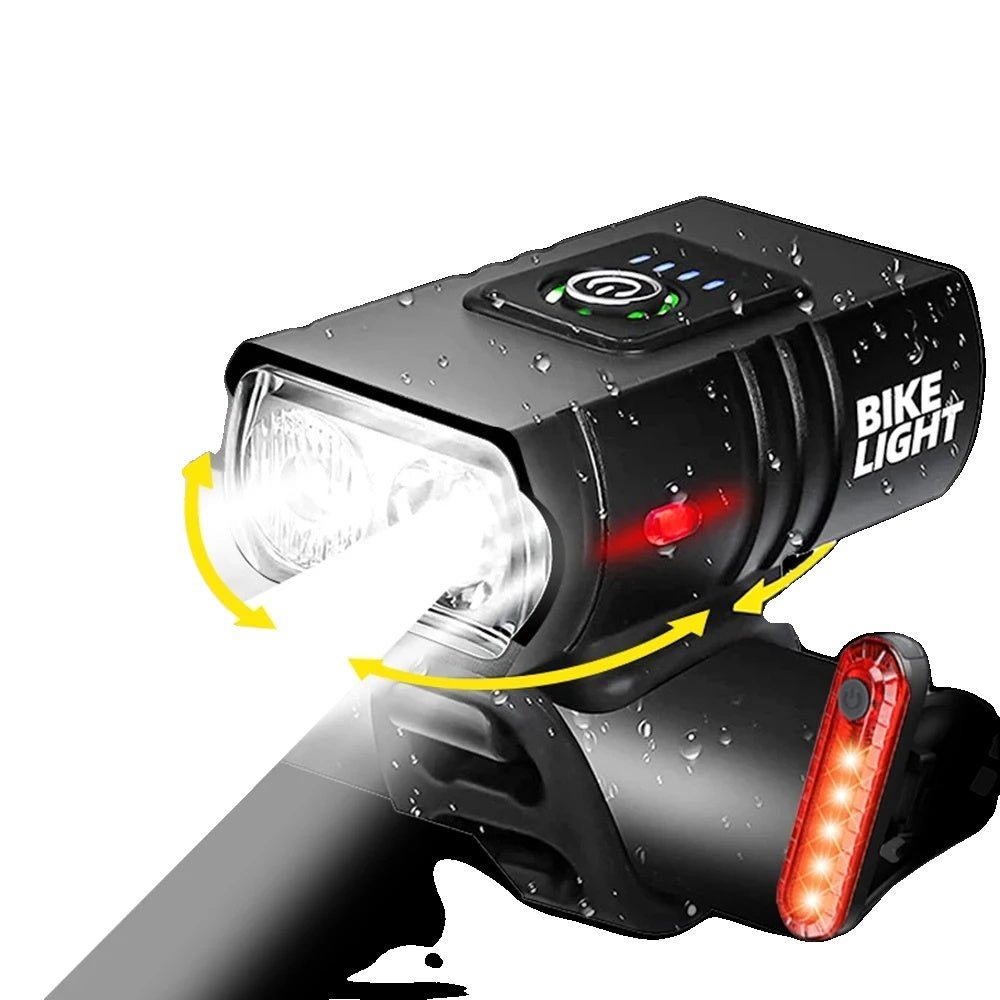 LED Fahrradleuchte 1500 Lumen USB Wiederaufladbar Aluminium Scheinwerfer IPX4-1