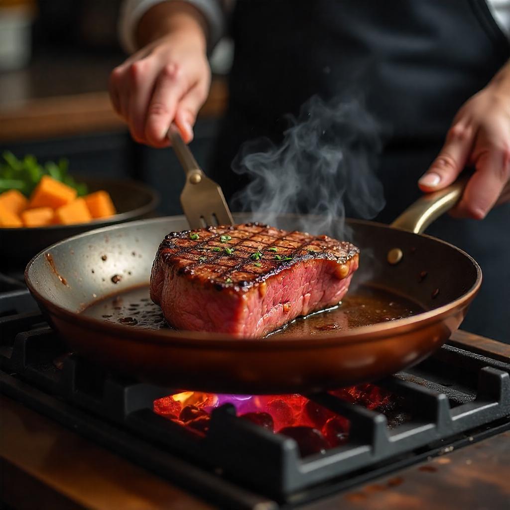 COPPER PAN - Professional copper pan with non-stick coating & perfect heat distribution