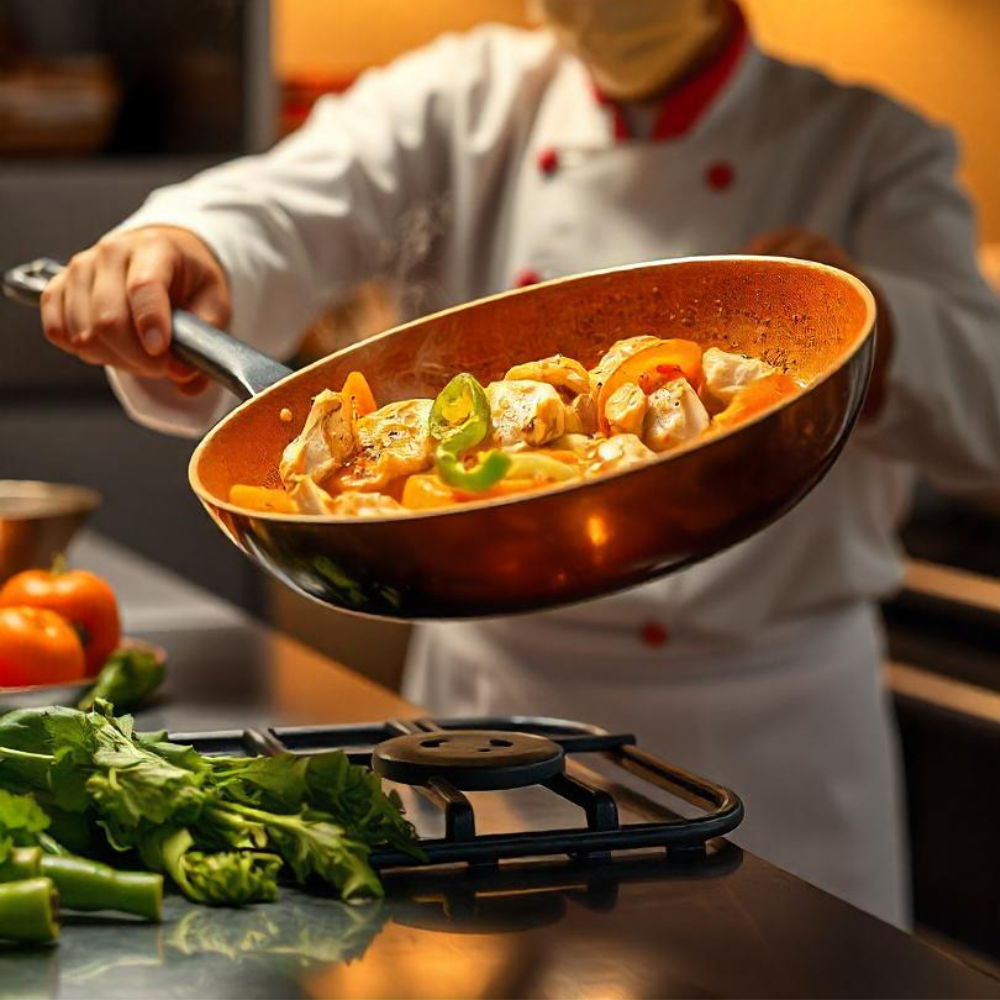 COPPER PAN - Professional copper pan with non-stick coating & perfect heat distribution