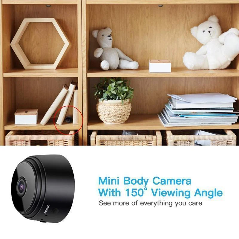 MINICAM 1080P - Compact security camera with night vision & app control