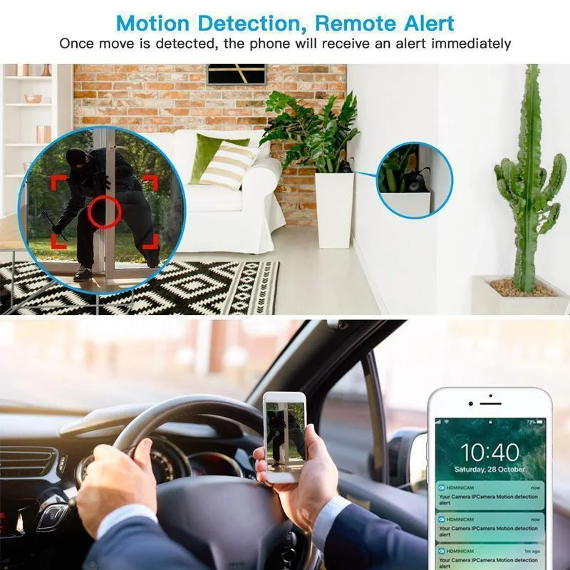 MINICAM 1080P - Compact security camera with night vision & app control
