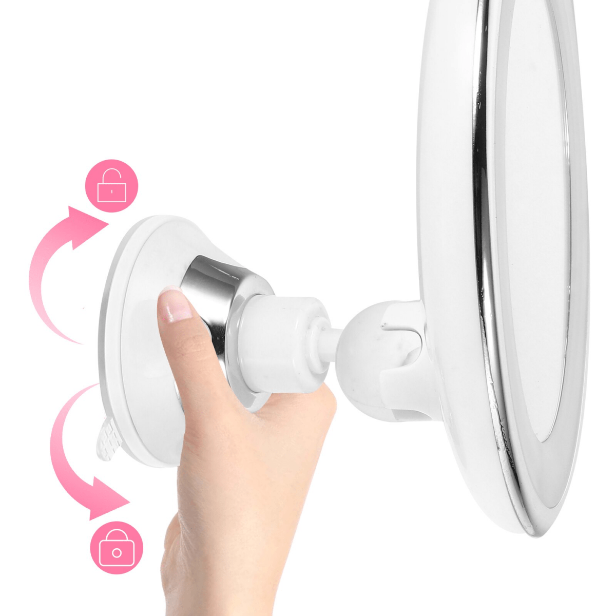 DETAIL VIEW – 10x LED Makeup Mirror for Precise Beauty