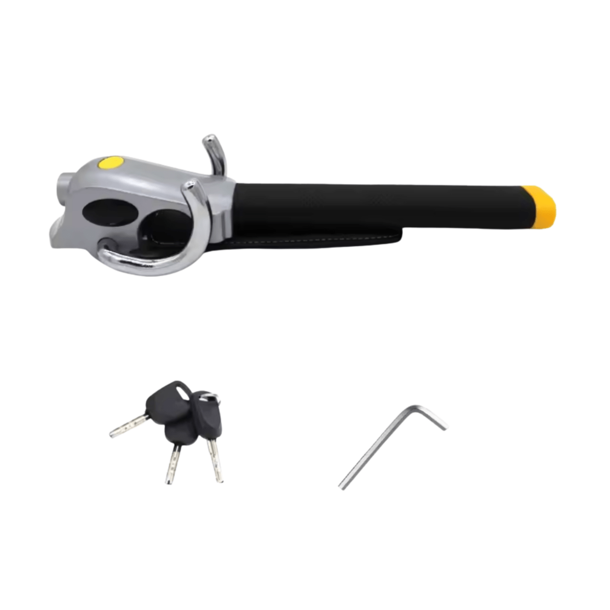 LockShield Premium stuurwielslot met drievoudige beveiliging en alarm