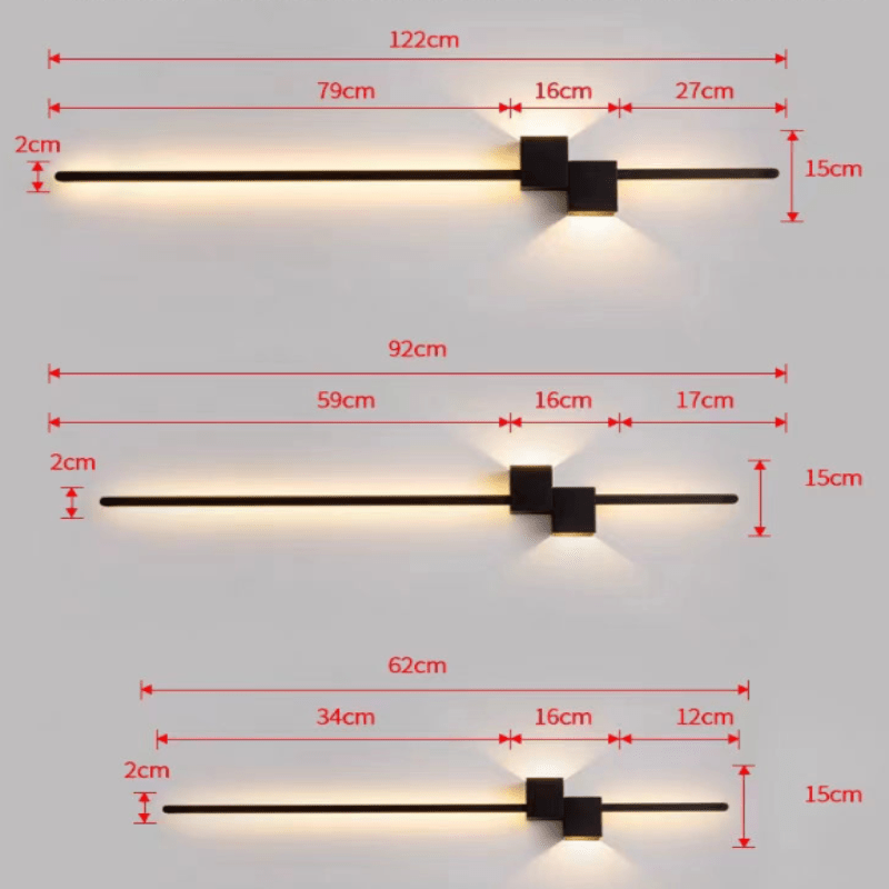 LINESTRIPE – Lámpara de pared LED minimalista para un ambiente moderno