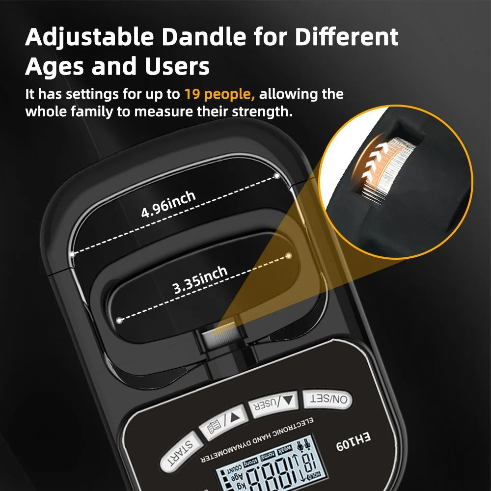Gripmaster Digital - Precise hand-held measuring device for grip force measurement up to 120 kg