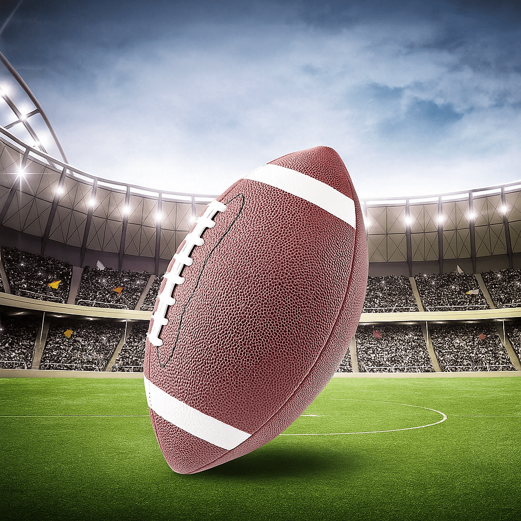 Pallone da football americano e rugby professionale POWERPASS con design impermeabile e antiurto