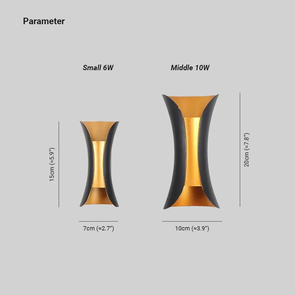 Orr Curved Outdoor LED Light - Weatherproof wall light with IP65 protection
