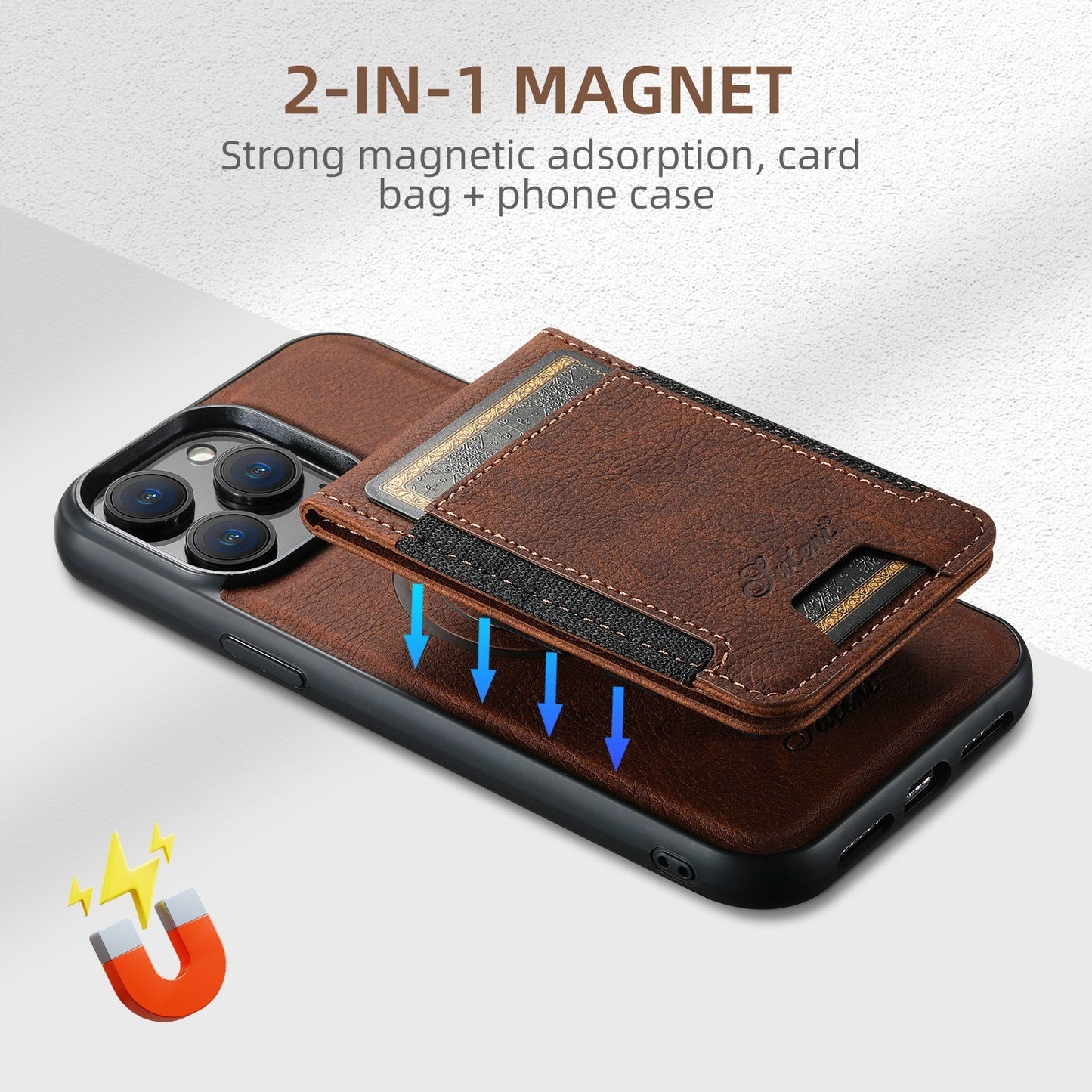 Luxleather Hülle - elegante Leder -Telefonabdeckung mit Magsafe-3