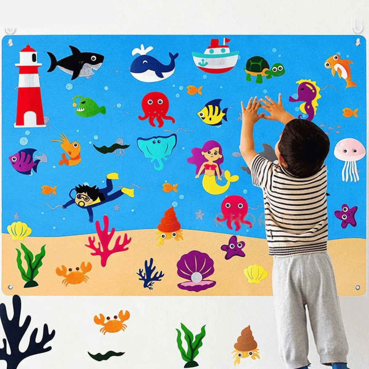 Variant image for Tierfilzbrett – Interaktives Lernspielzeug für Kinder Ab 3 Jahren, Kreatives Spielzeug Für 3 Jährige-3