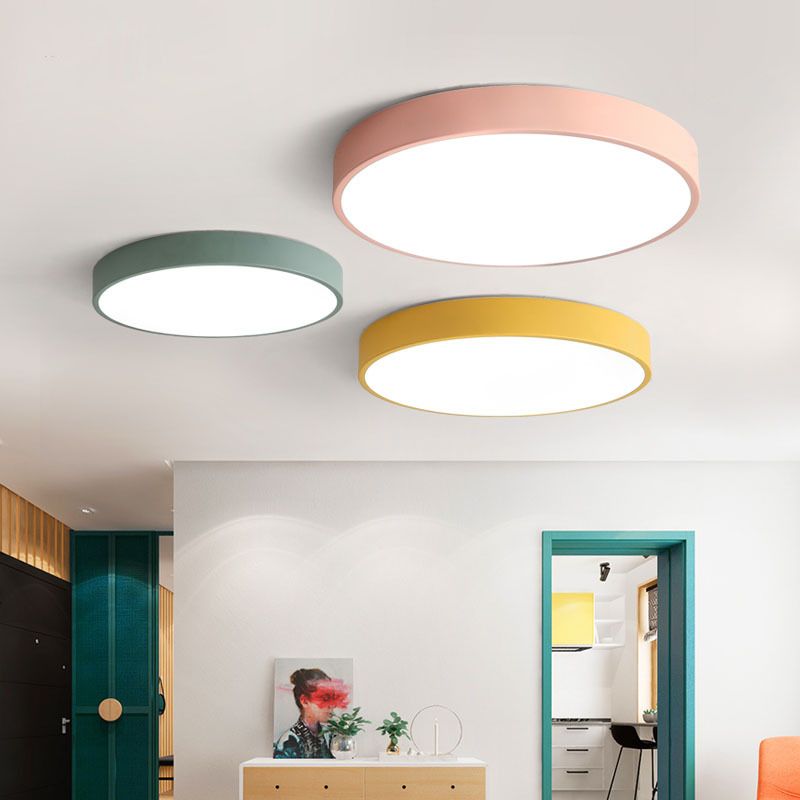 LED Deckenleuchte Rosa Grau 40 cm Metall für Wohnzimmer Schlafzimmer-2