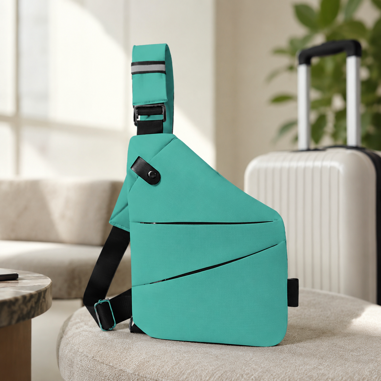 TRAVGUARD – Theft-Proof Shoulder Bag with RFID Protection and Water-Repellent Design