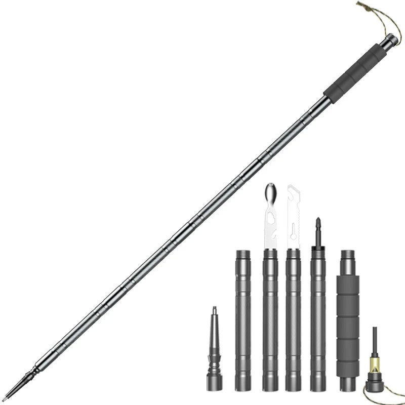 SURVIVAL TREKKER - Tactical hiking pole with multi-tool function for outdoor & emergencies