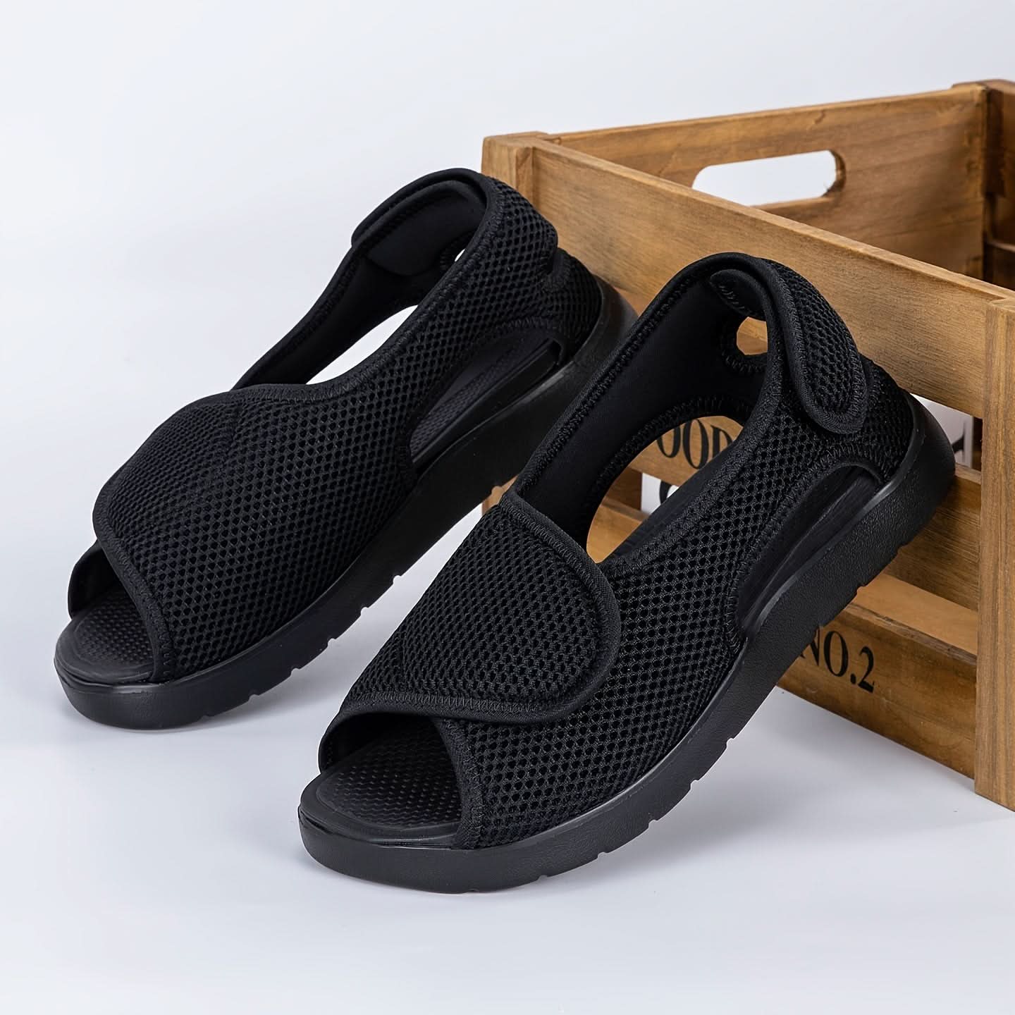 WIDENOX – Zapatos cómodos transpirables de ancho extra para pies hinchados