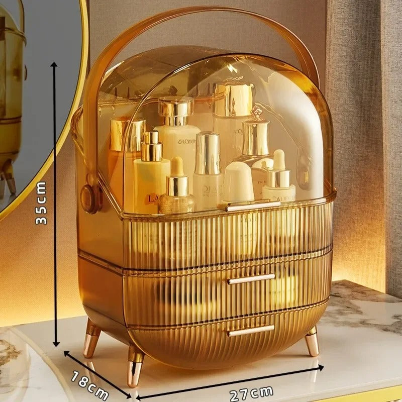 BeautySence make-up organiser - Dustproof & waterproof cosmetics box with elegant design
