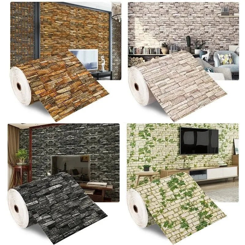 BRICKAURA – Carta da parati in schiuma 3D per pareti di stile