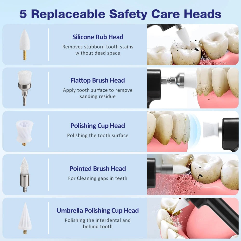 BRIGHTSMILE - Lucidatore dentale wireless 5 in 1 per denti bianchi e splendenti