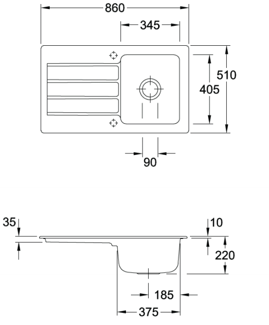 Lavabo in ceramica Architectura 50 di Villeroy & Boch - Senza tempo e con stile per ogni bagno