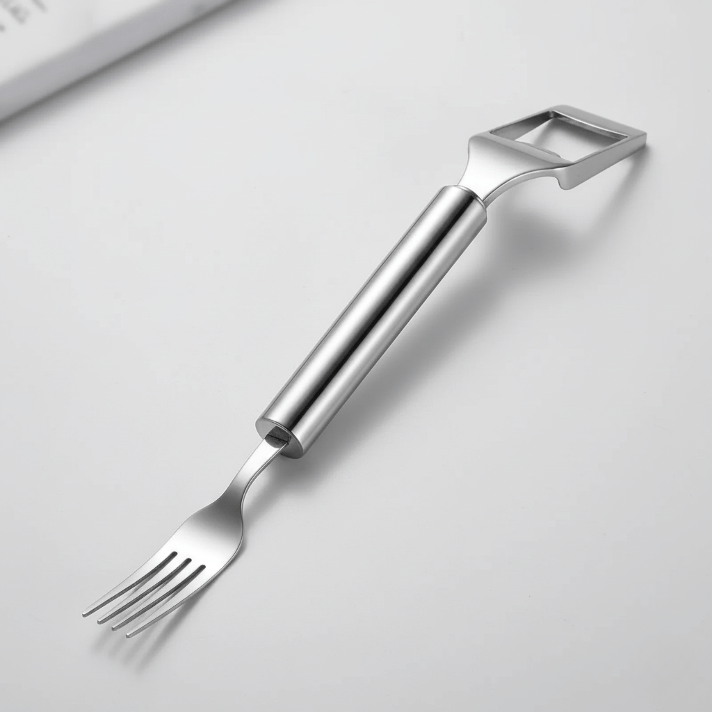 EasyFruit Duo – Fruit cutter with integrated fork for quick snack enjoyment