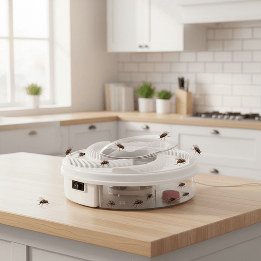 ECO CATCHER – Quiet, Environmentally Friendly Fly Catcher for Kitchen, Living Room & Garden