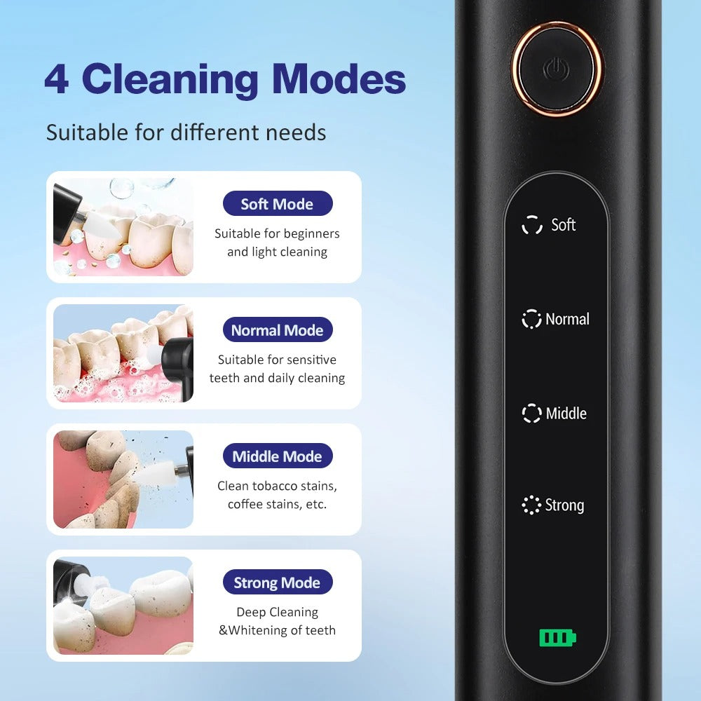 BRIGHTSMILE - Lucidatore dentale wireless 5 in 1 per denti bianchi e splendenti