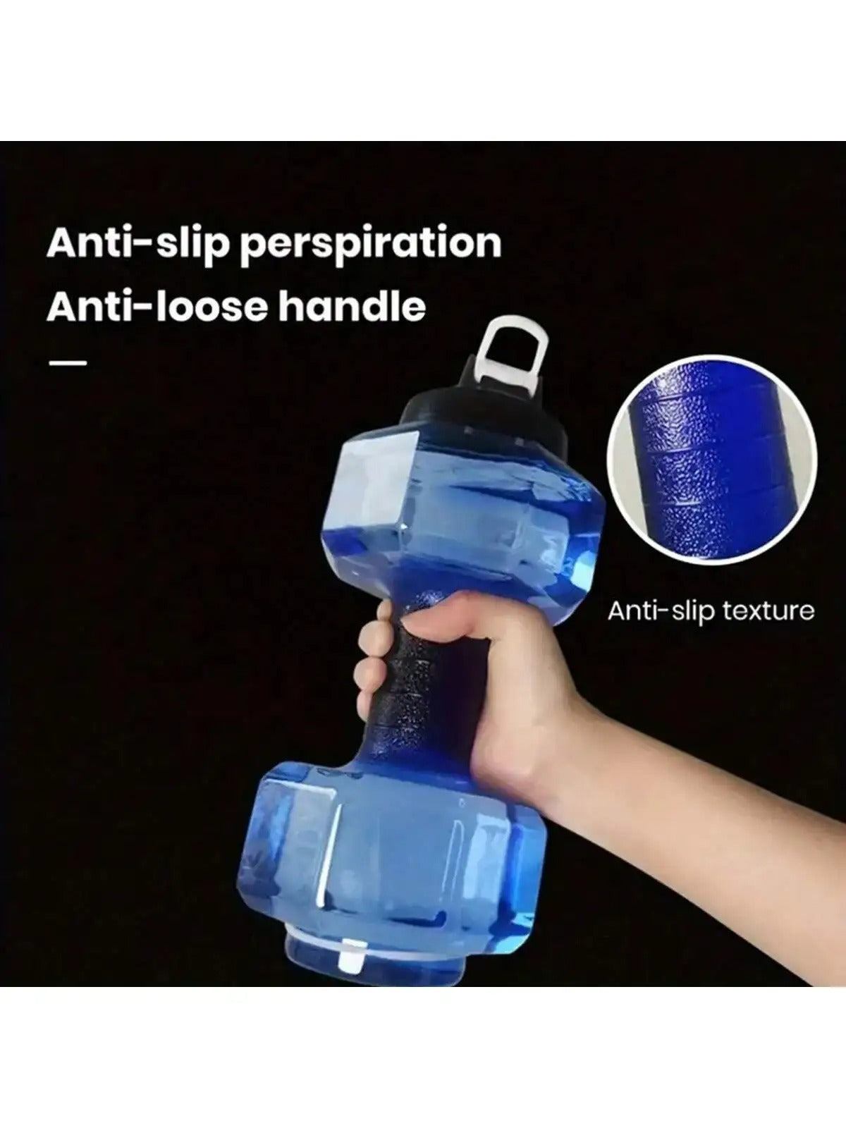 Hydraflex – Hantelhantel-Wasserflasche 550ml für Fitness & Alltag | 2-in-1 Design