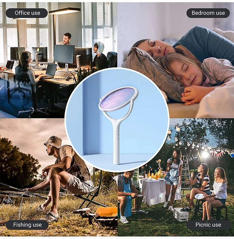 ZapGuard Mosquito Zapper - 5-in-1 mosquito repellent with insect swatter & LED lamp