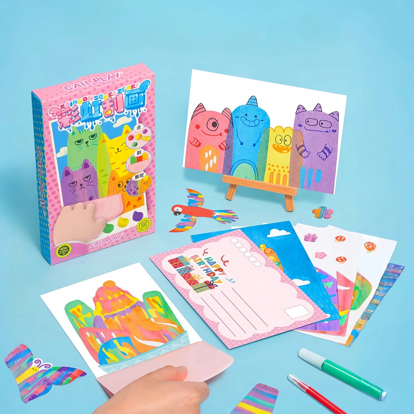 Kreatives Rakel-Malkit für Kinder – Fördert Kreativität und motorische Fähigkeiten-4