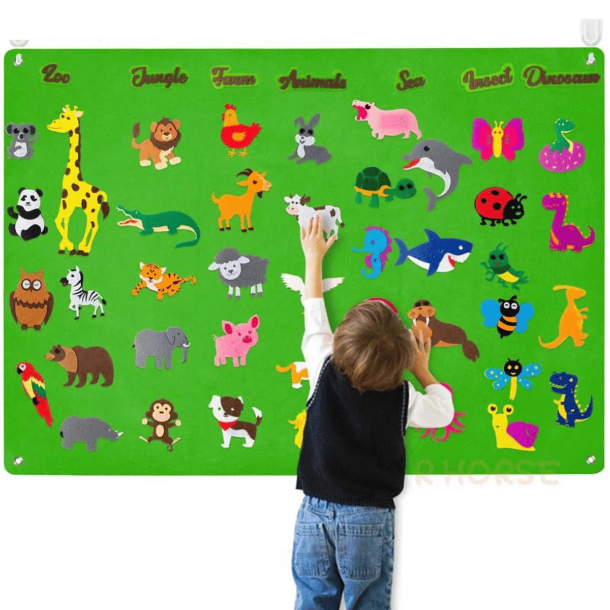 Variant image for Tierfilzbrett – Interaktives Lernspielzeug für Kinder Ab 3 Jahren, Kreatives Spielzeug Für 3 Jährige-4