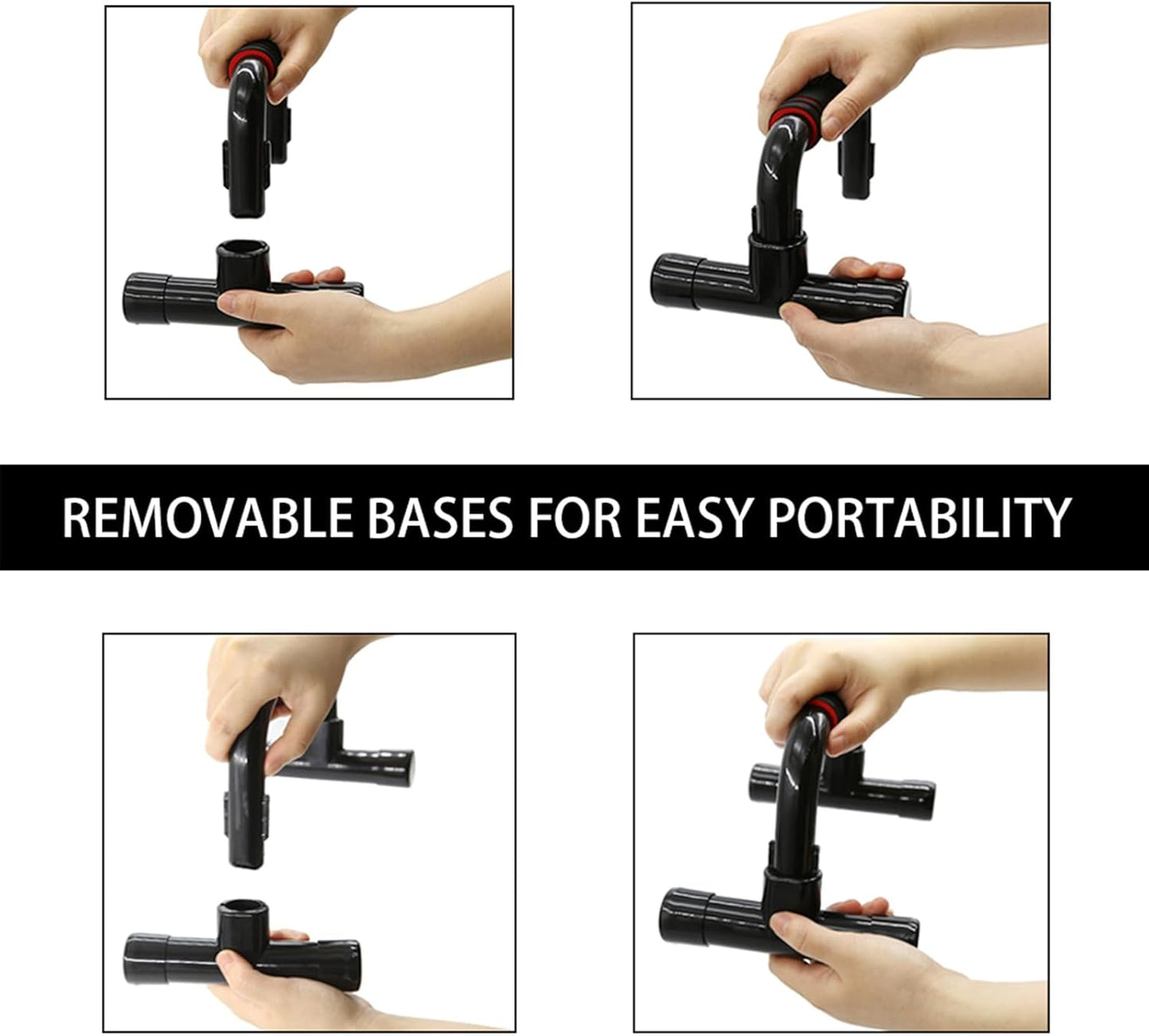 Pushmaster Liegestützgriffe - Ergonomische Griffe für Effektives Training, Anti-Rutsch-Basis, Leicht und Tragbar-3