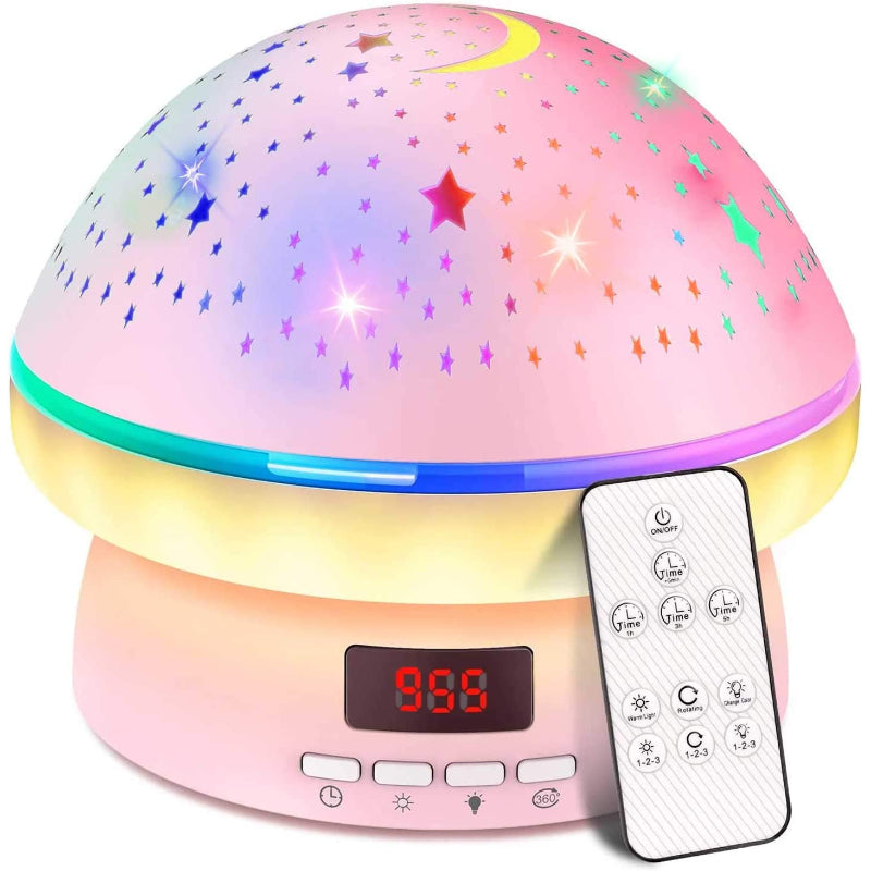 GlowLight – Proyector de estrellas mágico con 16 colores y función de temporizador