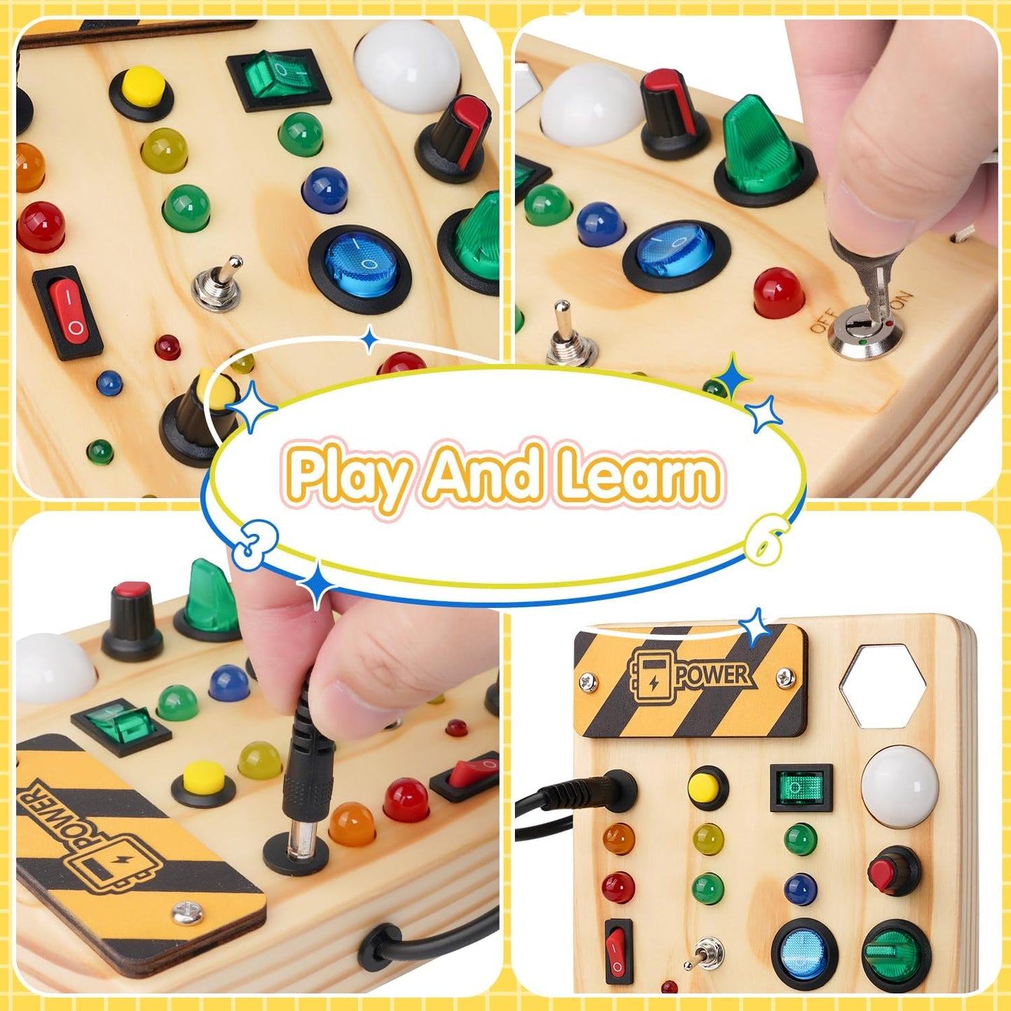 Montessori Toddler Notice Board - Entdecken Sie mit kreativen Lichtern-6