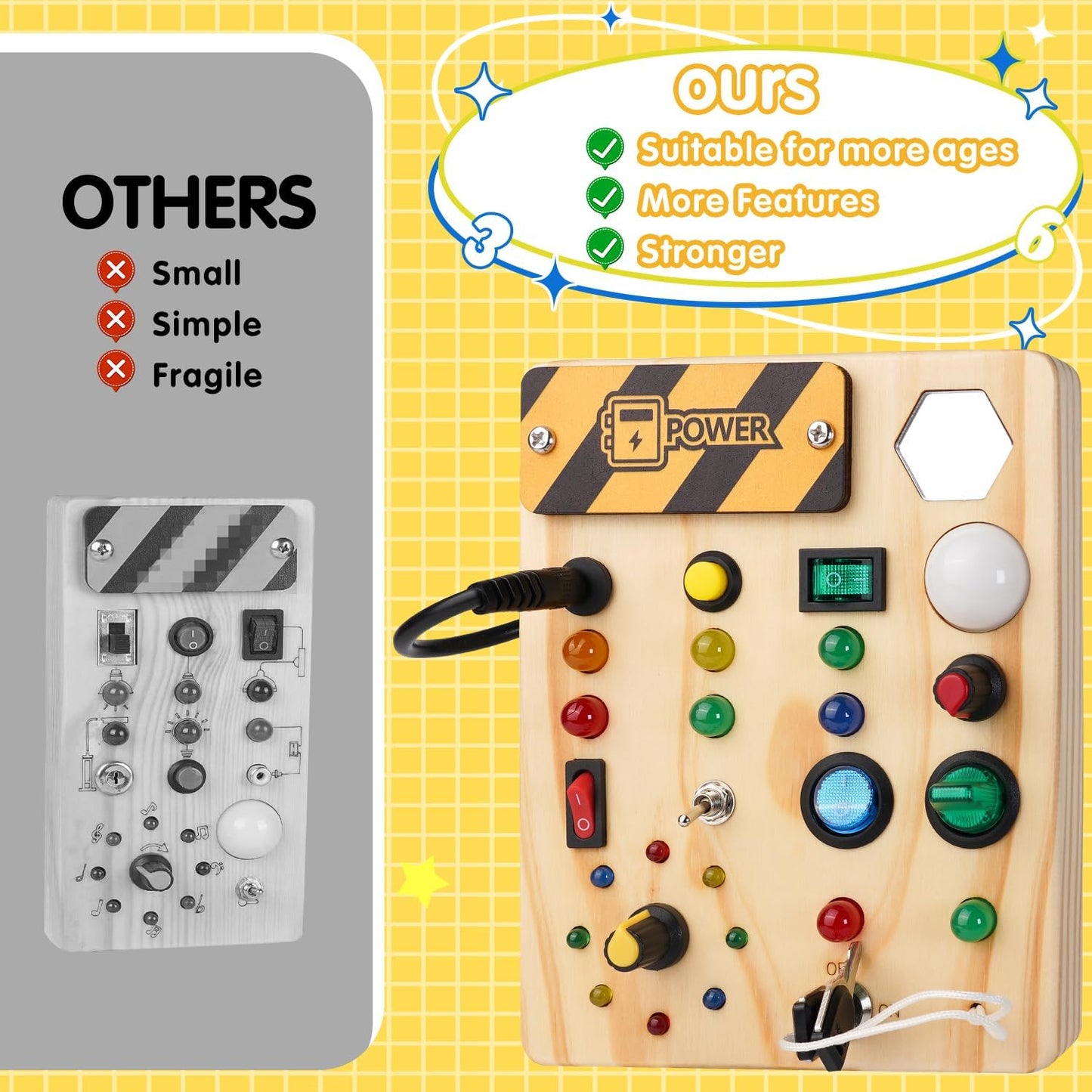 Montessori Toddler Notice Board - Entdecken Sie mit kreativen Lichtern-5