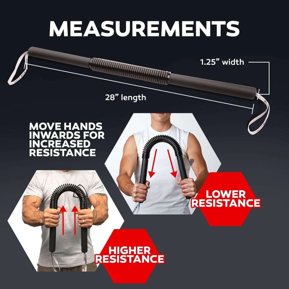 Powertwist Oberkörpertrainingsleiste mit Einstellbarem Widerstand für Effektives Muskeltraining-4