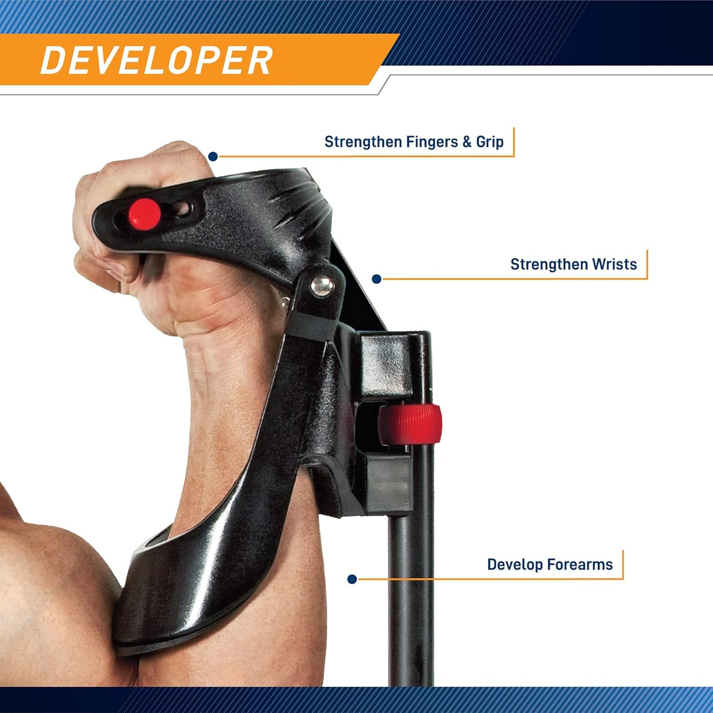 PowerGrip - Kompakte Handgelenk- und Unterarmkrafttrainingsgerät für Sportler-3