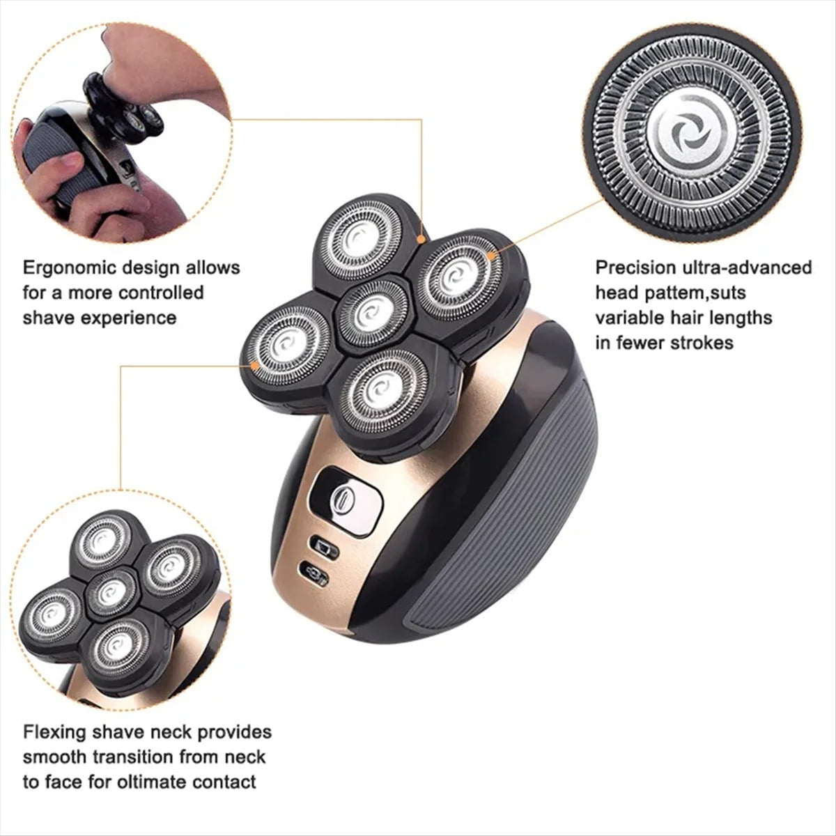 SmoothTrim – 5-in-1 Trimmer met zwevende scheerkoppen & accessoires