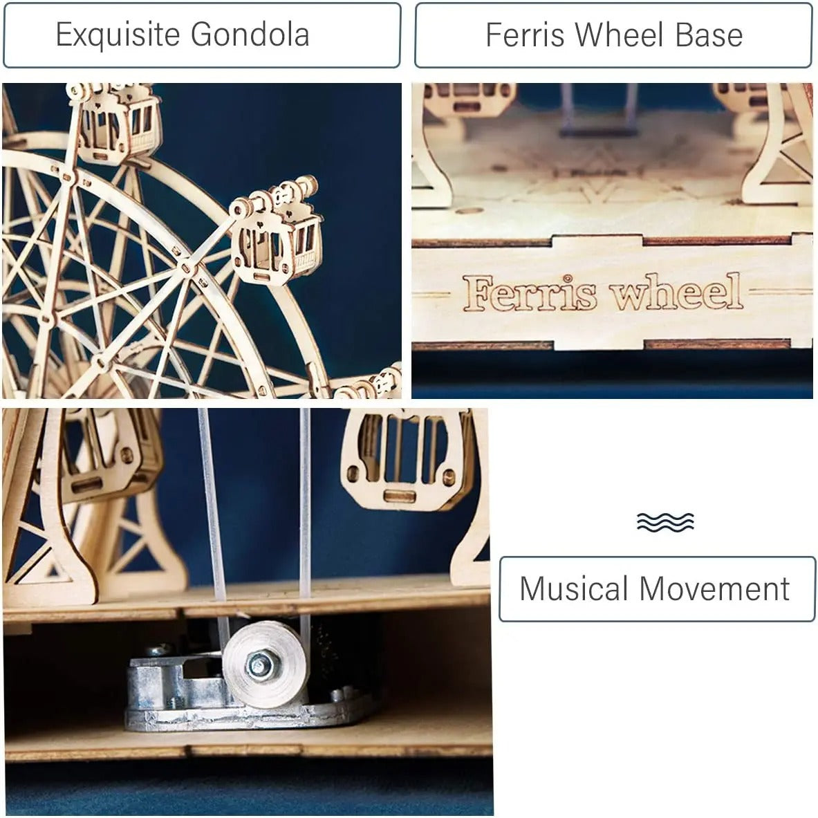 WheelCraft - 3D wooden model Ferris wheel to build yourself