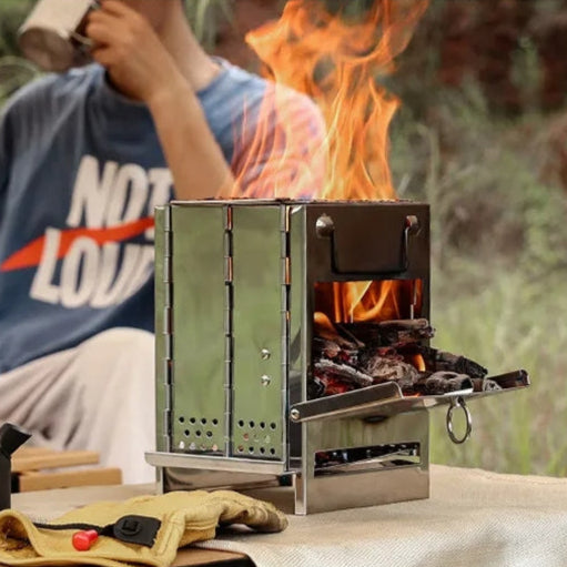 FlexFire Portable Camping Stove - Lightweight stainless steel grill
