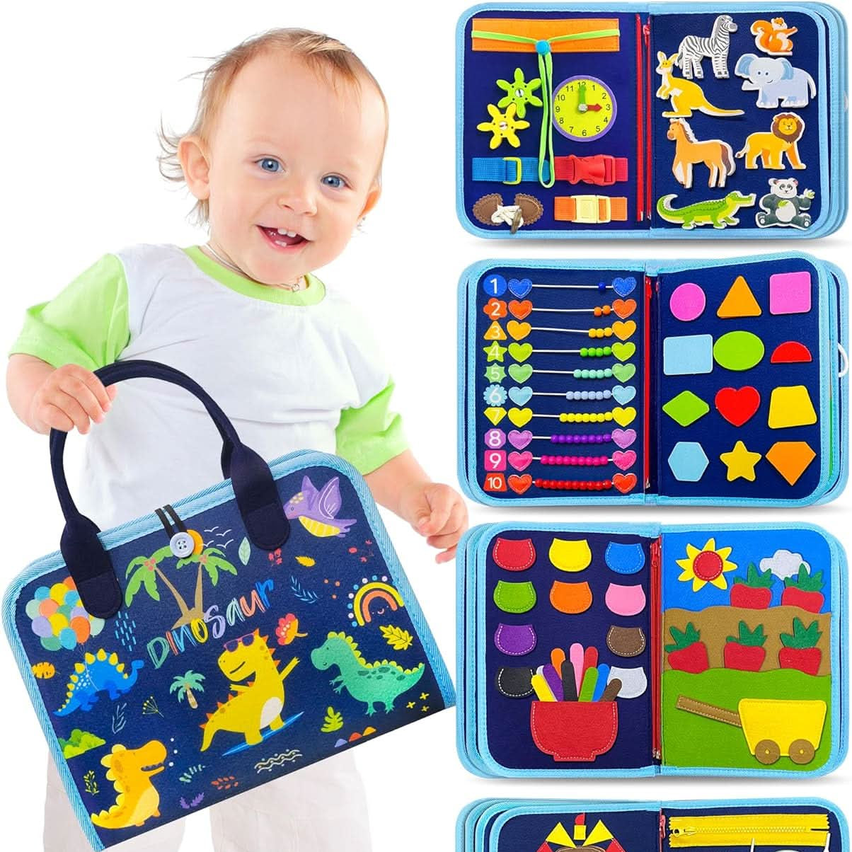 Interaktives blaues Spielbrett für Kinder - Lernen für die Kleinen lernen-2