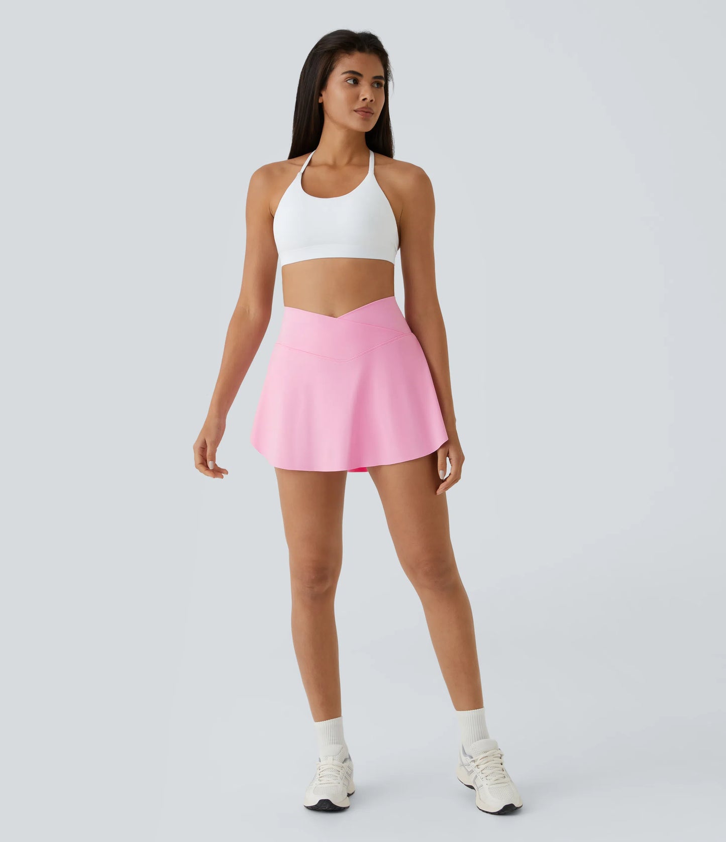 SOFTLYZERO LUCHTIGE ROK – Langer, luchtiger 2-in-1 sportrok met crossover tailleband & zijzak