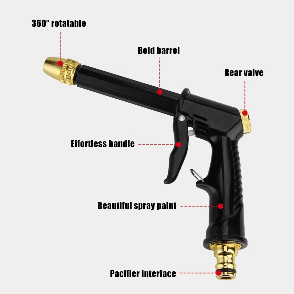 JetSpray pistola de agua a alta presión – robusta y versátil para jardín y cuidado del coche
