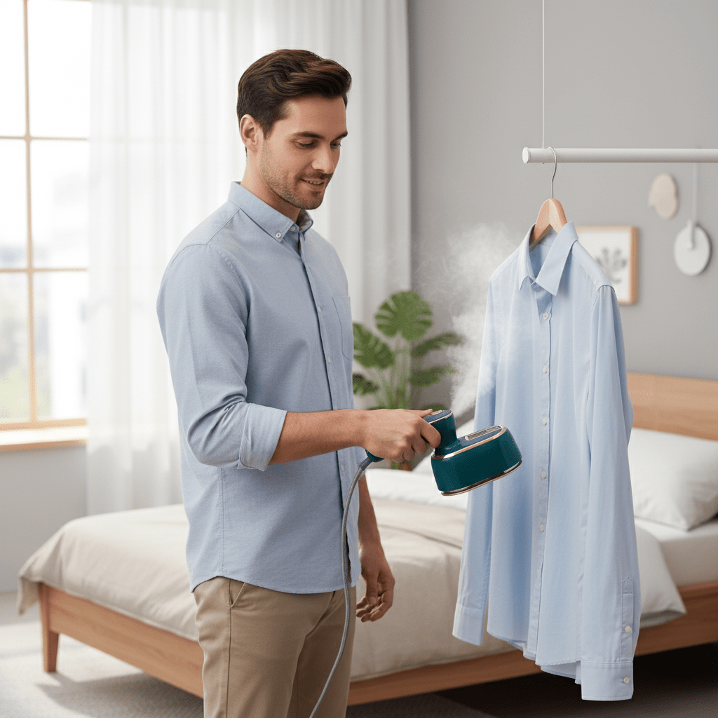 DampfGlatt Go – Kompakter Reise-Dampfer für faltenfreie Kleidung